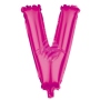 Foil balloon helium balloon pink Letter V