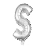 Folienballon Helium Ballon silber Buchstabe S