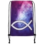 Gym bag Gymsac Design Fish purple/blue/white