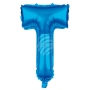 Folienballon Helium Ballon blau Buchstabe T