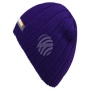 Long Beanie Slouch Strickmtze lila