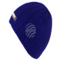 Long Beanie Slouch Strickmtze blau