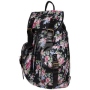 Mochila con bolsillos laterales Floral negro