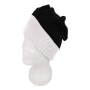 Long Beanie Slouch Turn Design black/white