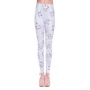 Damen Motiv Leggings Einhorn weiss/flieder Modell B