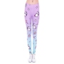 Damen Motiv Leggings Einhorn Sterne und Sssigkeiten