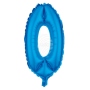 Foil balloon helium balloon light blue number 0