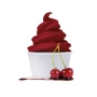 Helado suave de cereza en polvo 100% vegano