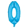 Folienballon Helium Ballon trkis Zahl 0