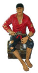 Pirate on Treasure Box K752 Red