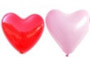 Luftballons herzform 25 cm  Unifarben