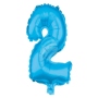 Folienballon Helium Ballon trkis Zahl 2