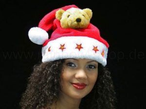 Christmas Santa Hat with Bear