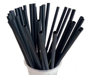 Paper jumbo cocktail drinking straws eco black 1050 pieces