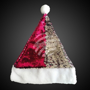 Santa hat sequins with pompom WM-124