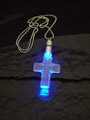 Power Lights Halskette Kreuz blau