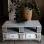 Sideboard Shabby style of euro pallets white
