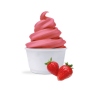 Soft ice cream powder strawberry