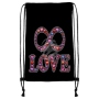 Gym bag Gymsac Design black Infinite Love multicolor