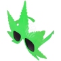 Party Glasses Funglasses Weed marijuana green