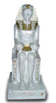 Pharaoh sitting with candle holder white 56 cm