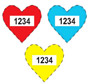 Heart sticker Nr 1 1000 Standard